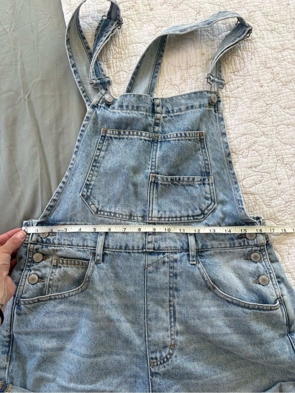 Ziggy Light Wash Denim Shortalls - Picture 7 of 7